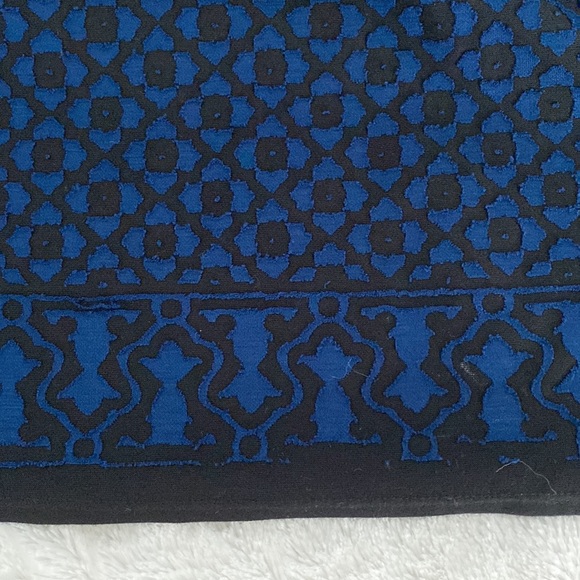 NWT Sofie Max XL Blue & Black design lined cap sleeved dress or long tunic - Picture 3 of 14